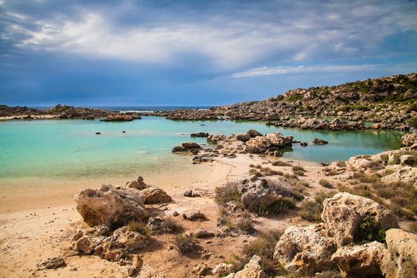 Natural Pool at Aspri Limni near Elafonissi Crete